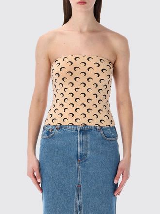 Marine Serre Top Marine Serre in jersey con stampa monogram