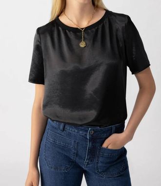 Sanctuary Timeless Satin Tee In Black