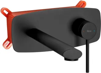 Rea rubinetto lavabo da incasso oval black + box