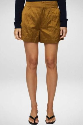 A.L.C. Benny Metal Satin Short In Aged Bronze