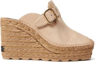 Stella McCartney Gaia Su&egrave;de Clogs - Dames - Sleehakken - Beige - 39 EU - Su&egrave;de - Schoenen