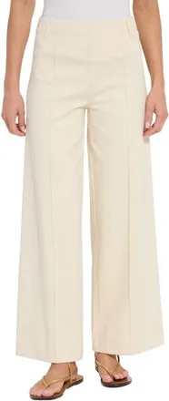 Lyss&eacute; Nova High Waist Pintuck Wide Leg Jeans in Coco Clay at Nordstrom, Size X-Small