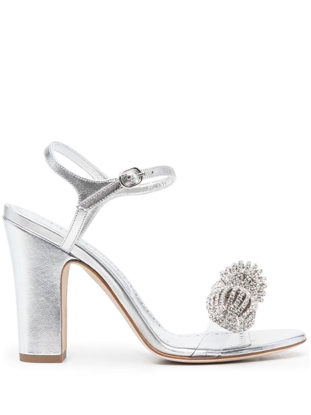 Escarpins Manolo Blahnik Sedaraby 90 - Talons Hauts Argentés, Pointure 42, Neufs Avec Boîte