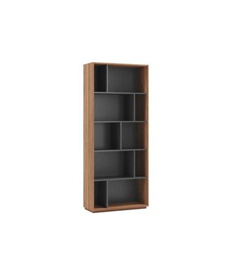 HERDASA Herdasa - Estanter&iacute;a 5 Alturas Modelo 545 Acabado Nogal Claro/grafito. 191 Cm(alto), 80 Cm(ancho), 32 Cm(fondo)