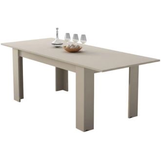 Dmora Tavolo Allungabile Marene, Allungabile, Meccanismo Estensione Allunga Centrale, Lunghezza Massima 200 cm, 200x90x75h cm Beige