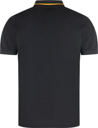 K-Way Mens Jud Cotton-Piqu&eacute; Polo Shirt Black T-shirts And Polos
