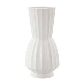 Dmora Daranita, Vaso Lavorazione Scanalata, Bianco