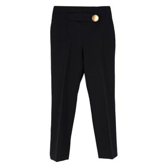 Balenciaga Black Single Button Detail Trousers Size S
