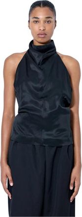 Khaite Rone Top - Dames - Tops zonder mouwen - Zwart - XS - Satijn - Tops