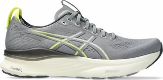 Asics Mens Kayano 32 Running Shoes In Gravel/citron