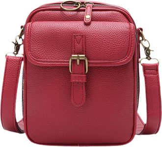 Generic Leather Bag - Large Capacity Shoulder Bag, Portable Phone Carry Pouch with Multiple Compartments, Soft Lining Organizer, Stylish Accessory with Modern