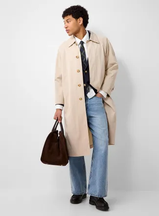 Dunst Mens Essential long trench coat