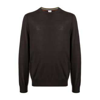 Paul Smith Groene Merinowol Ronde Hals Trui - Heren - Truien - Groen - Maat: 2XL Wol