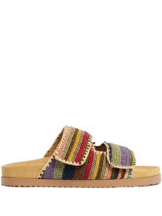 Dsquared2 Multicolored Woven Slide Sandals