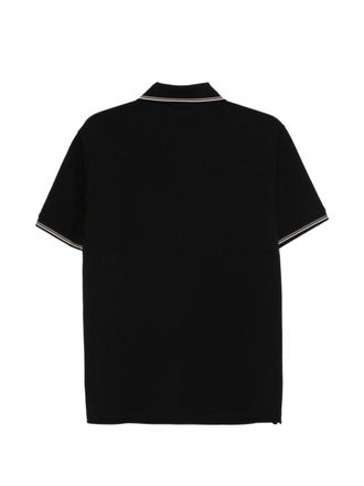 Emporio Armani Logo Cotton Polo - Black