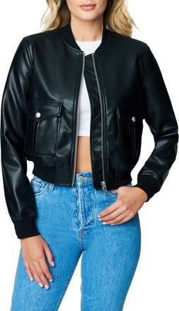 Blank NYC Faux Leather Bomber Jacket in X Factor at Nordstrom, Size Medium