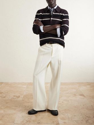 Nn.07 Alfie 60019 Striped Organic Cotton Polo Shirt