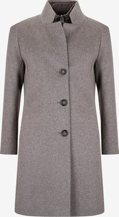 Cinzia Rocca Einreihiger Kaschmirmantel mit abnehmbarem Latz