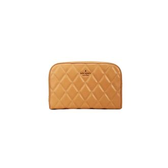 Kate Spade New York Pochette cosmetica in pelle trapuntata - - Bags - Donna - Marrone - ONE SIZE