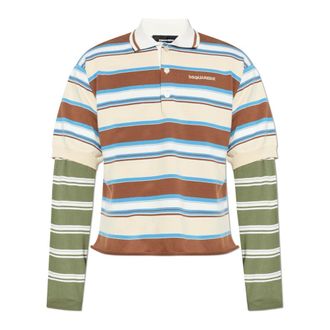 Dsquared2 Polo Shirts, male, Brown, Size: 2XL Logo Polo