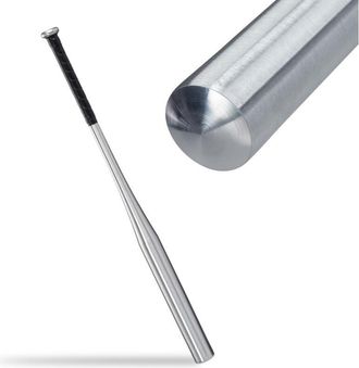 Relaxdays Relaxdays - Set De 10 Bates De B&eacute;isbol, Palos Softball Ligeros, Mango Antideslizante, Aluminio, 86 Cm, 34 Pulgadas, Plateado