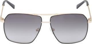 Guess 60mm Navigator Sunglasses in Gold /Smoke Mirror at Nordstrom Rack