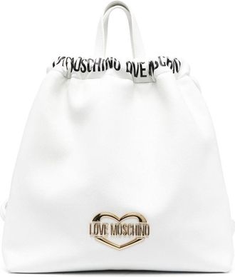 Love Moschino logo-detail backpack - women - Polyurethane - OS - White