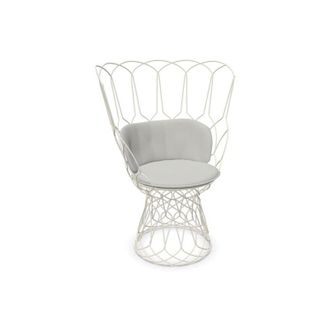 Emu Re-Trouve Poltrona Bianco Raggrinzato Con Cuscino Bianco Trama Stretta 71