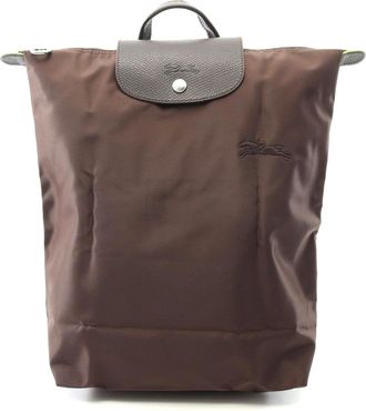 Longchamp Le Pliage Green M Backpack Canvas Leather