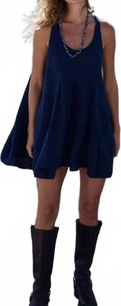 Free People Pina Colada Tunic Top In Navy Academy