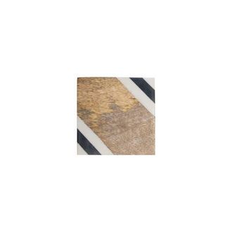 Foreside Home And Garden Set of 4 White and Black Corner Wood Drink Coasters in Brown at Nordstrom