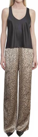 Enza Costa Silk Satin Pantlet In Cheetah