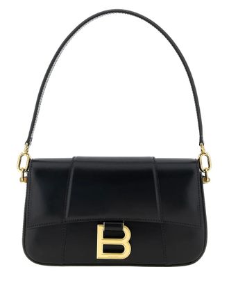 Balenciaga Hourglass kleine schoudertas met magnetische sluiting - Zwart