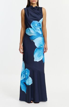 Significant Other Lana Floral Mermaid Gown in Dark Magnolia at Nordstrom, Size 10 Us