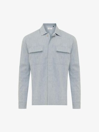 Gentiluomo Linnen Overshirt | Lichtblauw
