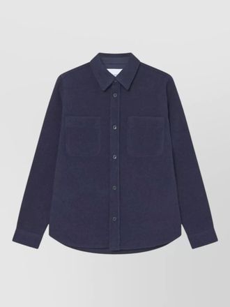 Les Deux collared nylon and silk long sleeve jacket