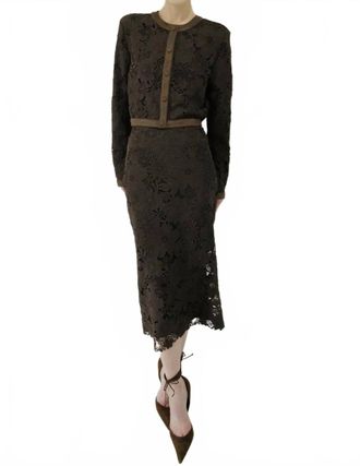 Le Superbe Didier Midi Skirt In Dark Chocolate