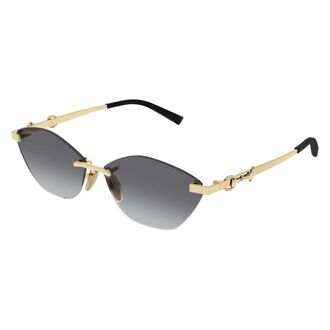 Gucci Through Horsebit Cat Eye Sunglasses - unisex - Gucci - Sunglasses - Yellow - 58 MM - Accessories