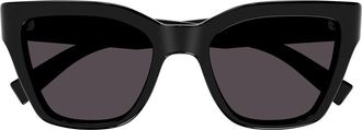 Saint Laurent SL 641 Asian Fit 001 Womens Sunglasses Black Size 52 - Free RX Lenses - Free RX Lenses