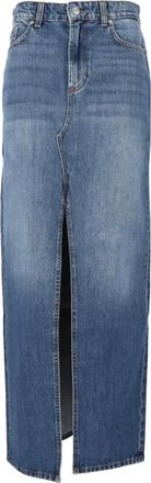 7 For All Mankind Falda Larga Vaquera - Skirts - Mujer - Azul - W31