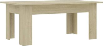 vidaXL Vidaxl - Mesa De Centro Madera Contrachapada Color Roble 100x60x42 Cm