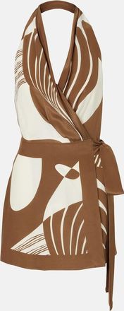 Sir. Almara printed silk wrap dress