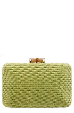 Nina Malia Frame Clutch in Lime at Nordstrom