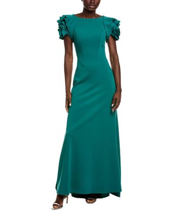 Rene Ruiz Rosette Fit and Flare Gown