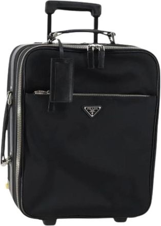 Prada Pre-owned Weekend Bags, female, Black, Size: ONE SIZE Pre-owned Vintage Nylon Weekend Bag