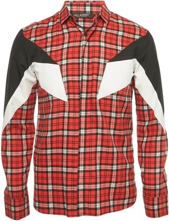 Neil Barrett Camicia a quadri - Rosso