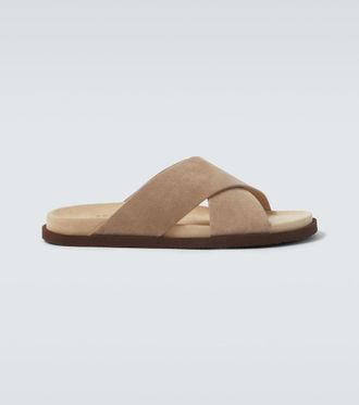 Brunello Cucinelli Suede slides