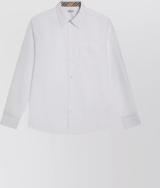 Burberry cotton poplin shirt buttoned cuffs