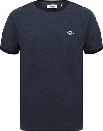 Le Shark Mens Drayton Cotton Crew Neck Pique Cotton Ringer T-Shirt - Vintage Indigo - S