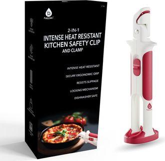 Pursonic 2-in-1 Intense Heat Resistant Kitchen Safety Clip and Clamp in White at Nordstrom